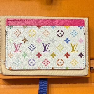 Louis Vuitton 
Murakami Pink and Multicolor Card Holder sold out online